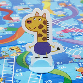 Colorful Peppa Pig gameboard with friends like Rebecca Rabbit inviting exploration and color recognition.