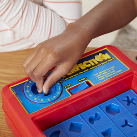Hasbro Perfection setup is simple and storage-friendly after play.