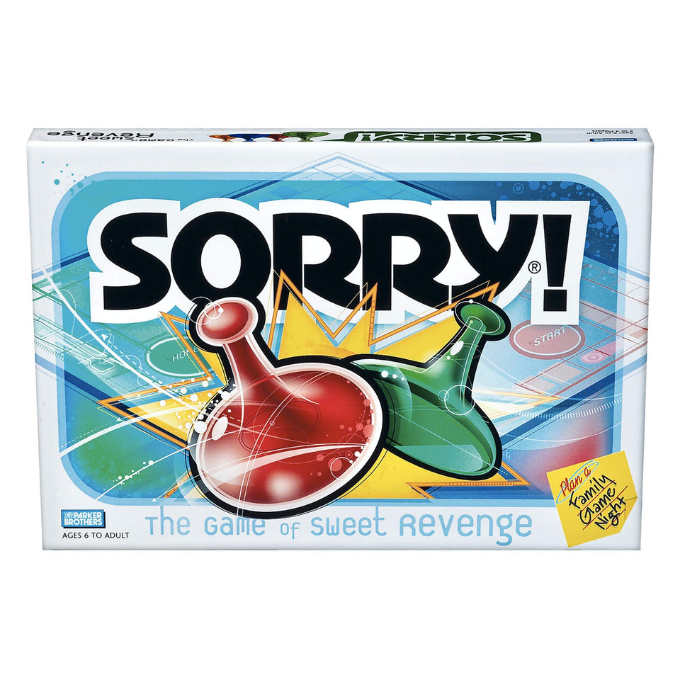 Hasbro Gaming Sorry! classic gameplay on the board for family game night.