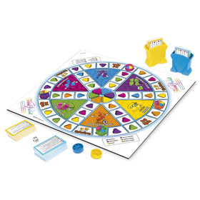 Hasbro Gaming Trivial Pursuit Family Edition cards spread for play