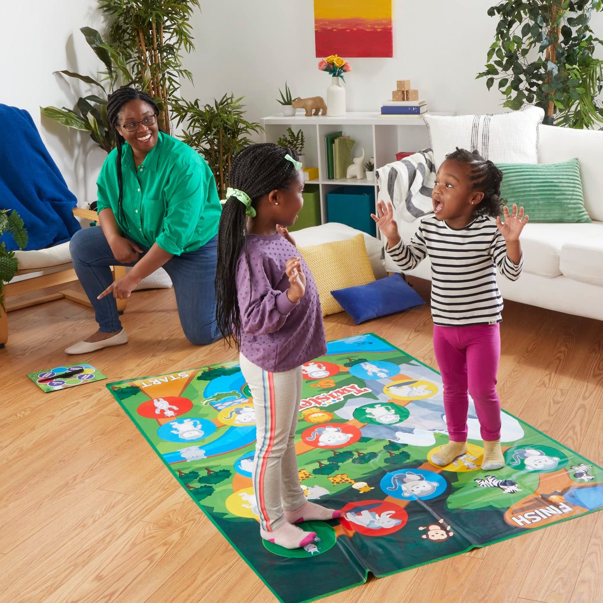 Hasbro Gaming Twister Junior two games in one for versatile play.