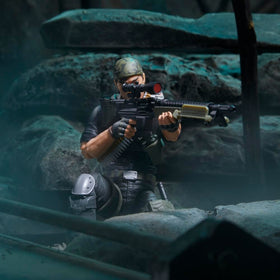 Hasbro G.I. Joe Nightforce Tunnel Rat articulation demo for versatile posing