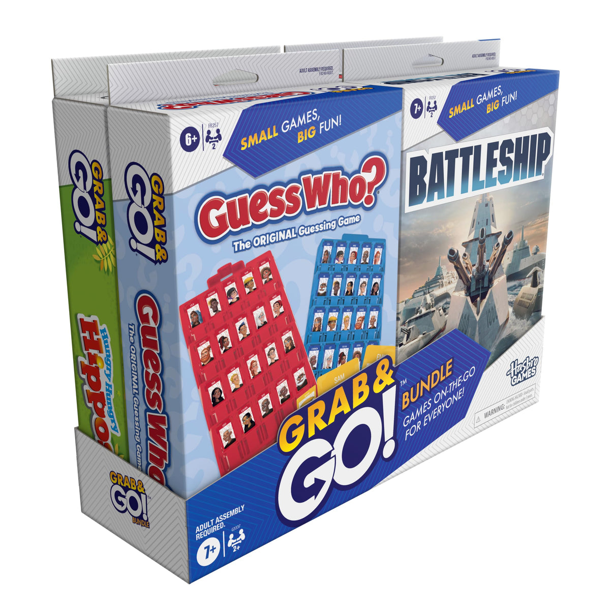 Hasbro Grab and Go Connect 4 travel game with built-in storage for easy transport.