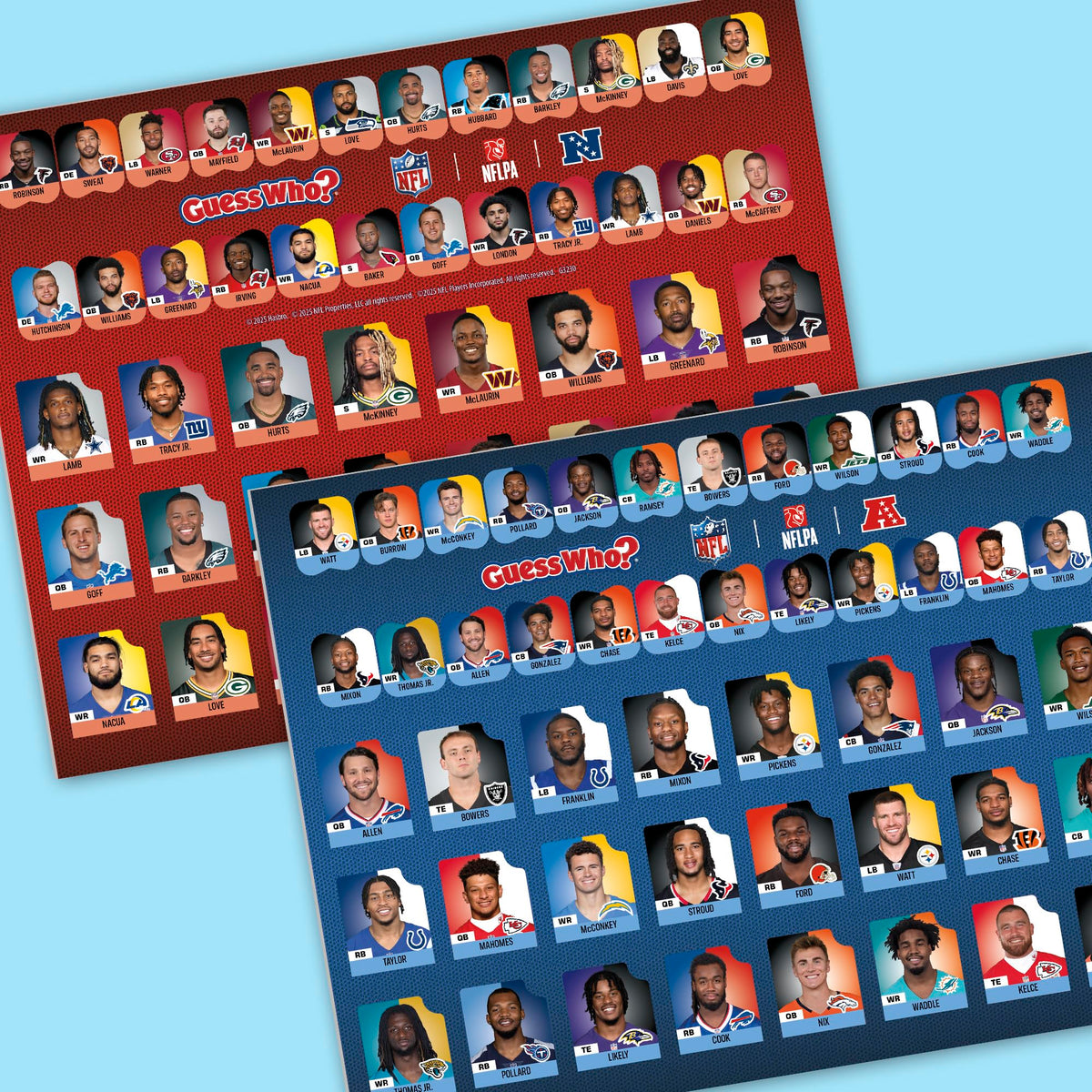 Hasbro Guess Who? NFL Edition AFC/NFC players for varied matchups and strategy.