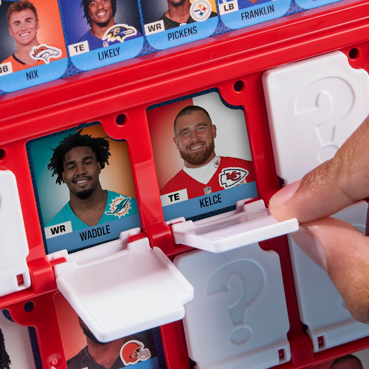 Hasbro Guess Who? NFL Edition includes 48 players from across all 32 NFL teams.