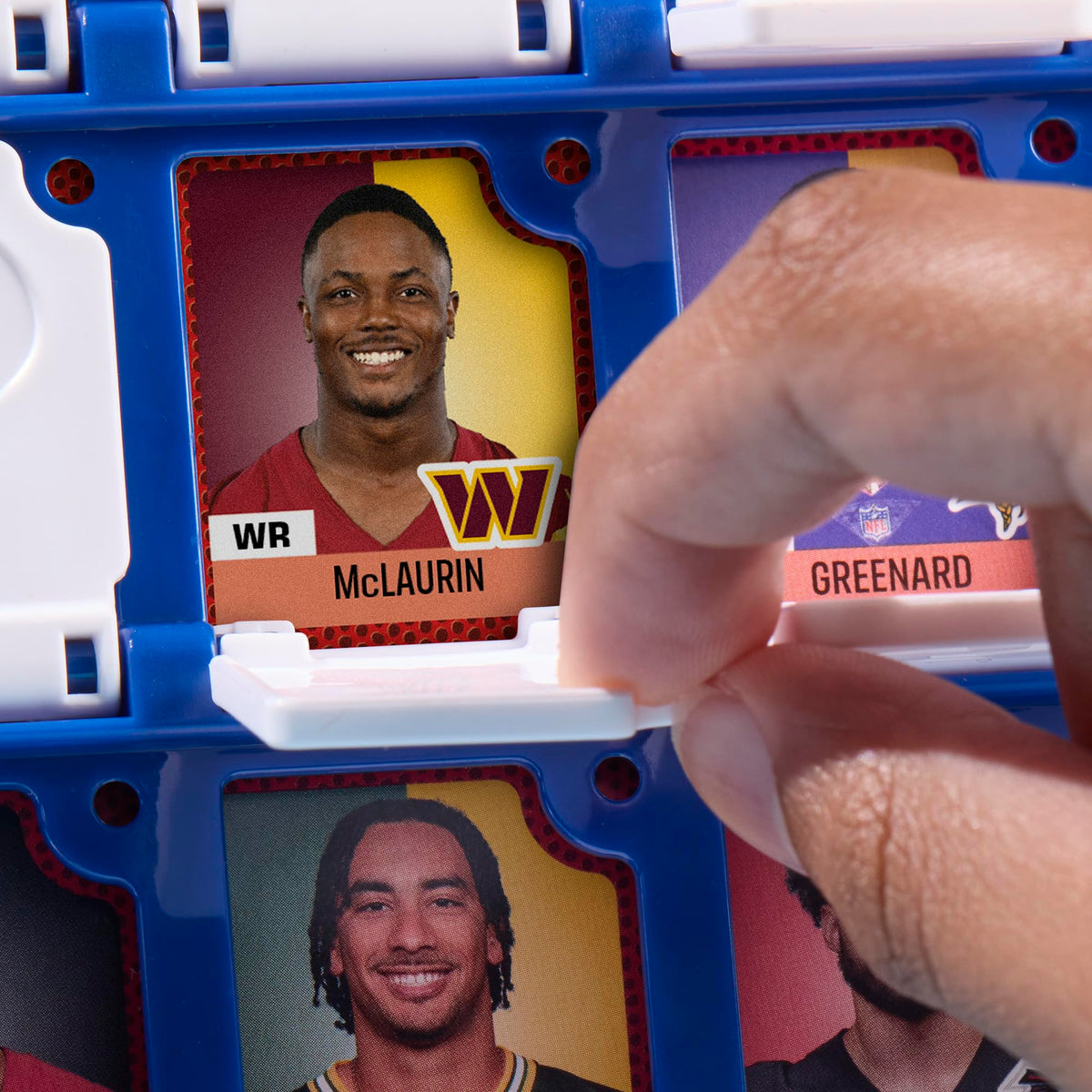 Hasbro Guess Who? NFL Edition compact and travel-ready for on-the-go games.