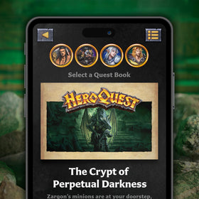 Hasbro HeroQuest game box art hinting at a grand subterranean adventure.
