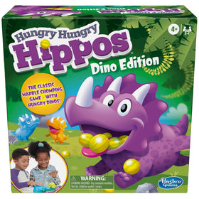 Hasbro Hungry Hungry Hippos Dino Edition: four dinos race to chomp marbles.