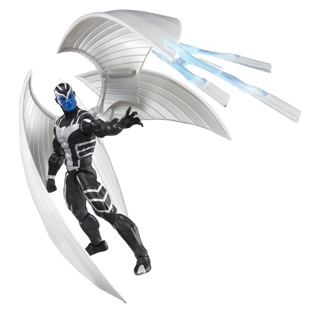 Hasbro Marvel Archangel figure captures a dynamic pose showcasing premium deco and articulation.