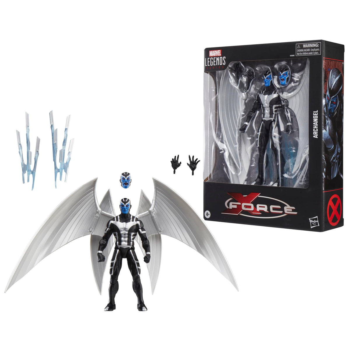 Hasbro Marvel Archangel figure front view for display and collection enhancement.