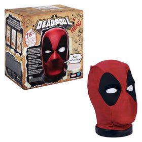 Hasbro Marvel Deadpool's Head on front display, premium interactive collectible.