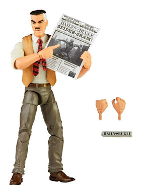Hasbro Marvel Legends J. Jonah Jameson figure, front view, ideal for display and collection