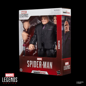 Hasbro Marvel Legends Kingpin 8-inch height stands prominently on display.