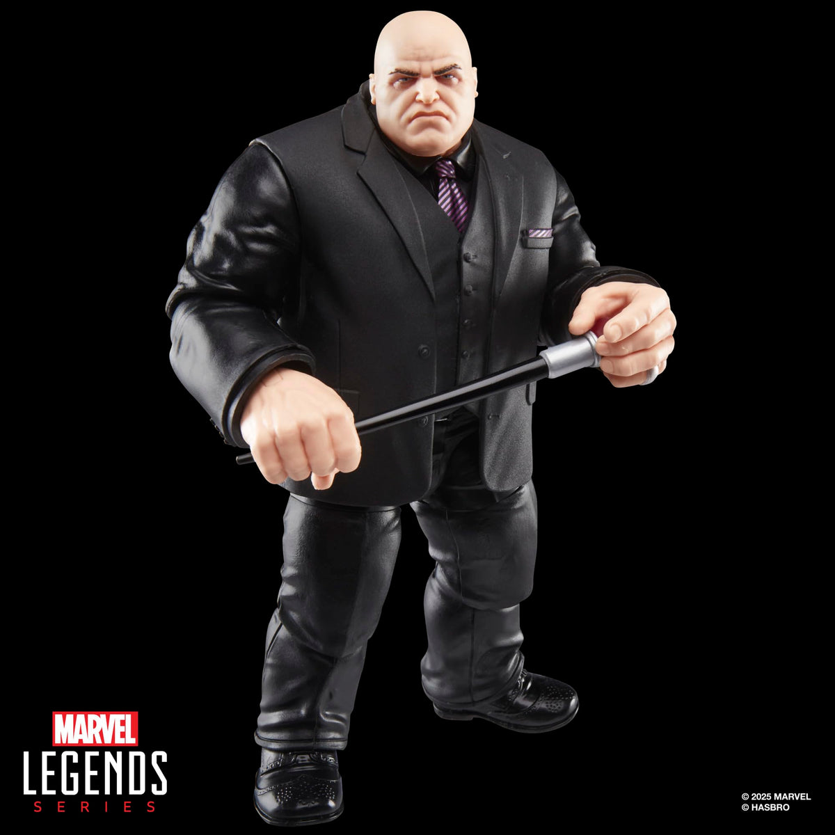 Hasbro Marvel Legends Kingpin alt-hands and cane enable poseable scenes.