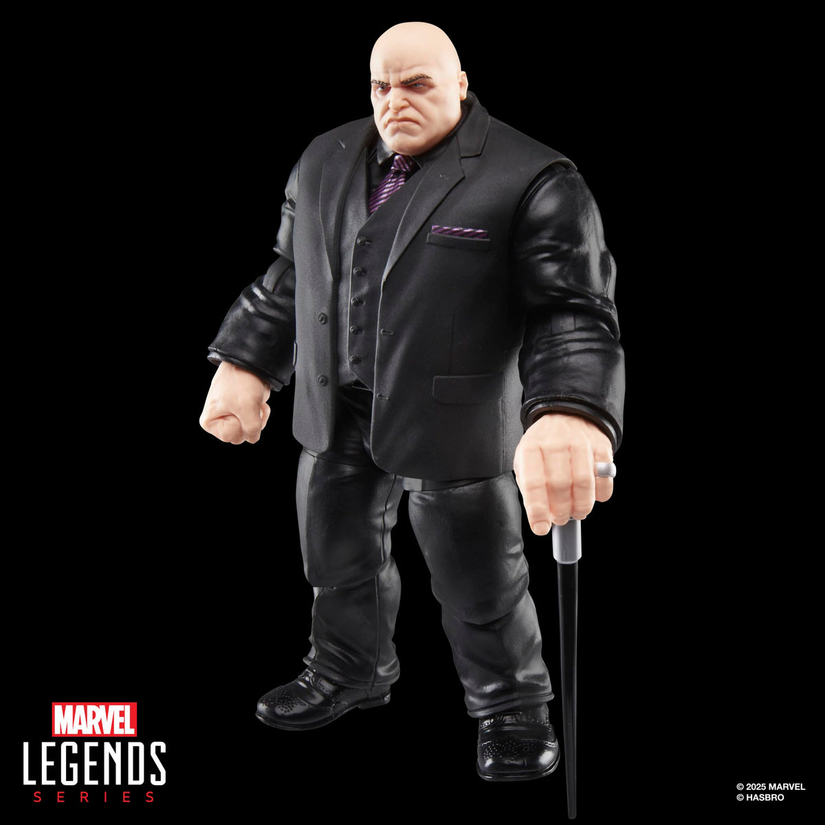 Hasbro Marvel Legends Kingpin alt-head accessory for display variety.