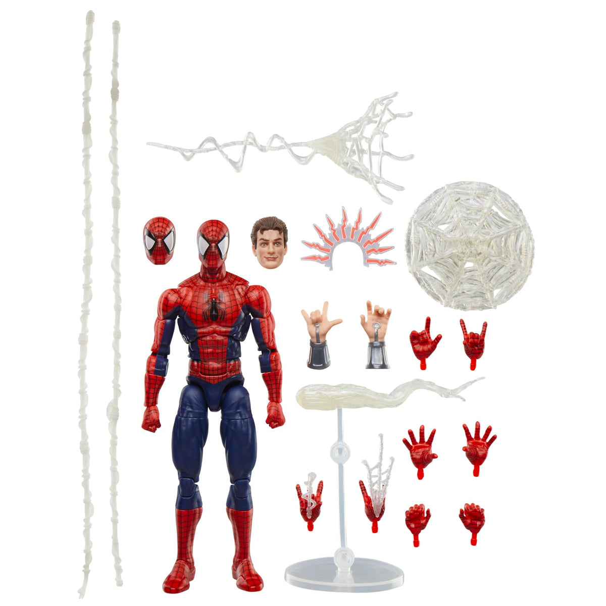 Hasbro Marvel Legends Maximum Spider-Man deluxe figure front view for dynamic display