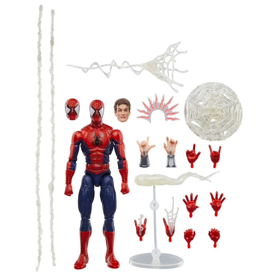 Hasbro Marvel Legends Maximum Spider-Man deluxe figure front view for dynamic display