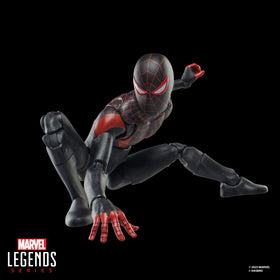 Side profile of the Miles Morales figure highlighting silhouette