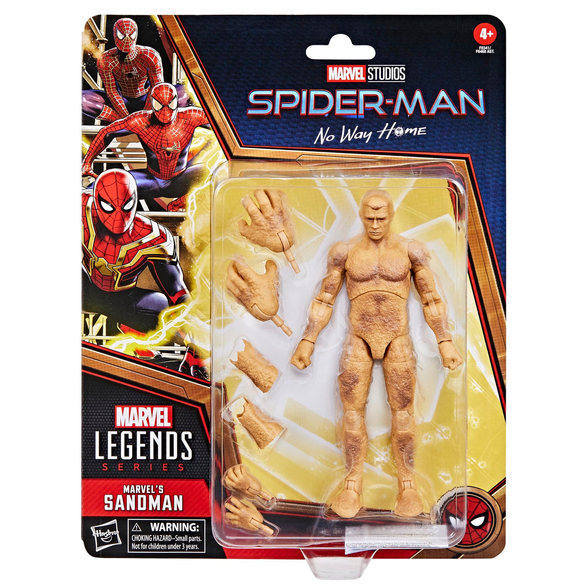 Hasbro Marvel Sandman figure with accessories: 2 sets of alternate hands for varied poses and display options.