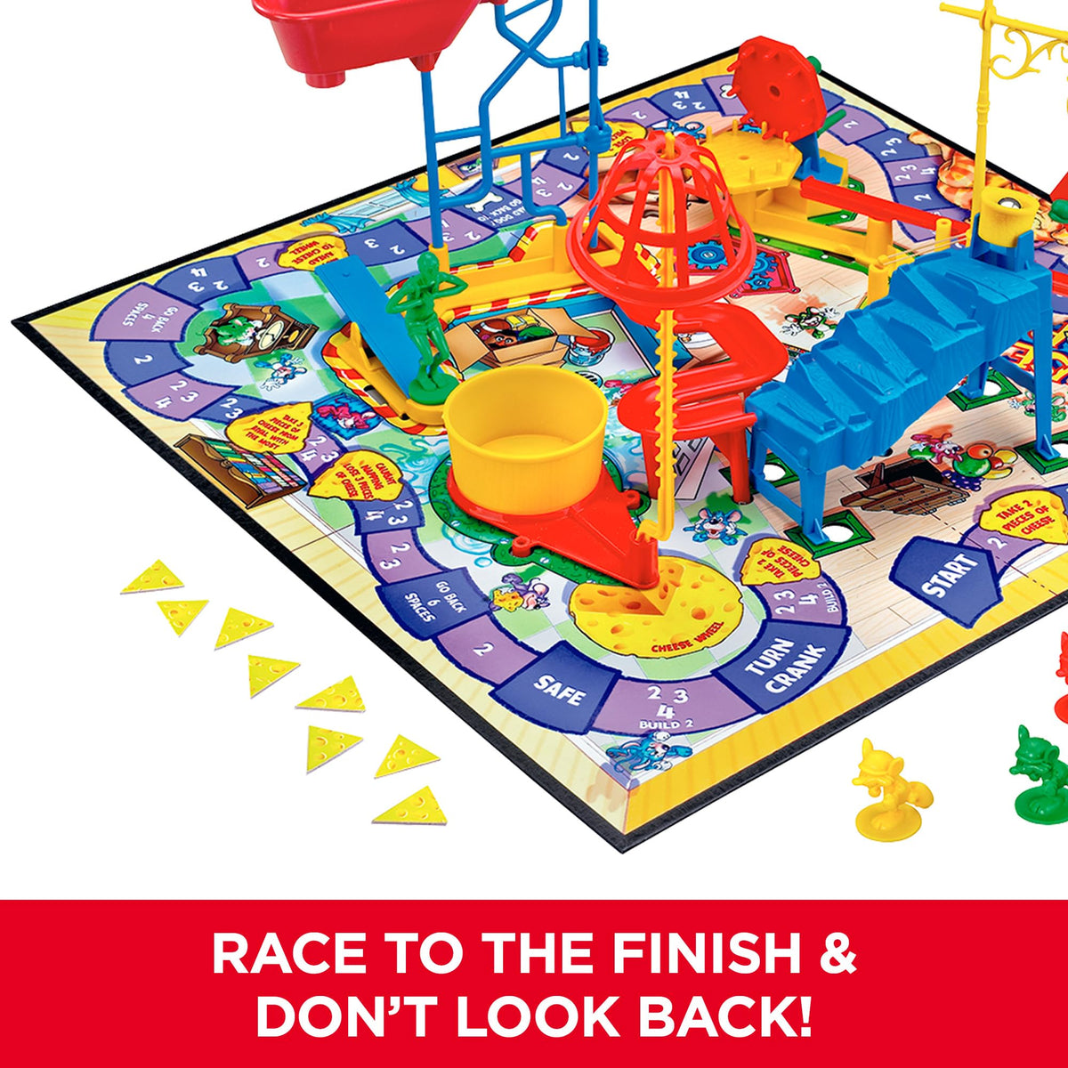 Hasbro Mouse Trap ball and bathtub scene showing sequence progression