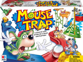 Hasbro Mouse Trap board game for family game night showcasing the board and pieces