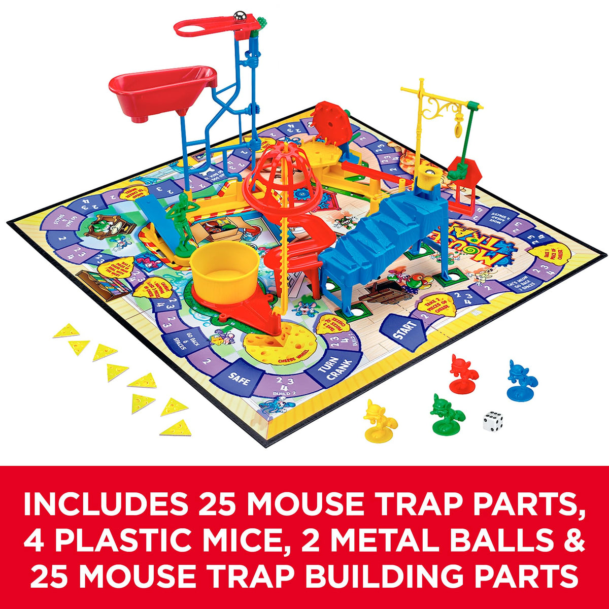 Hasbro Mouse Trap crank and gears in action during play