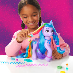 Hasbro My Little Pony Izzy Moonbow stands 9.5 inches tall for big pretend adventures