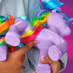 Hasbro My Little Pony Izzy Moonbow rainbow hair and sounds spark storytelling fun
