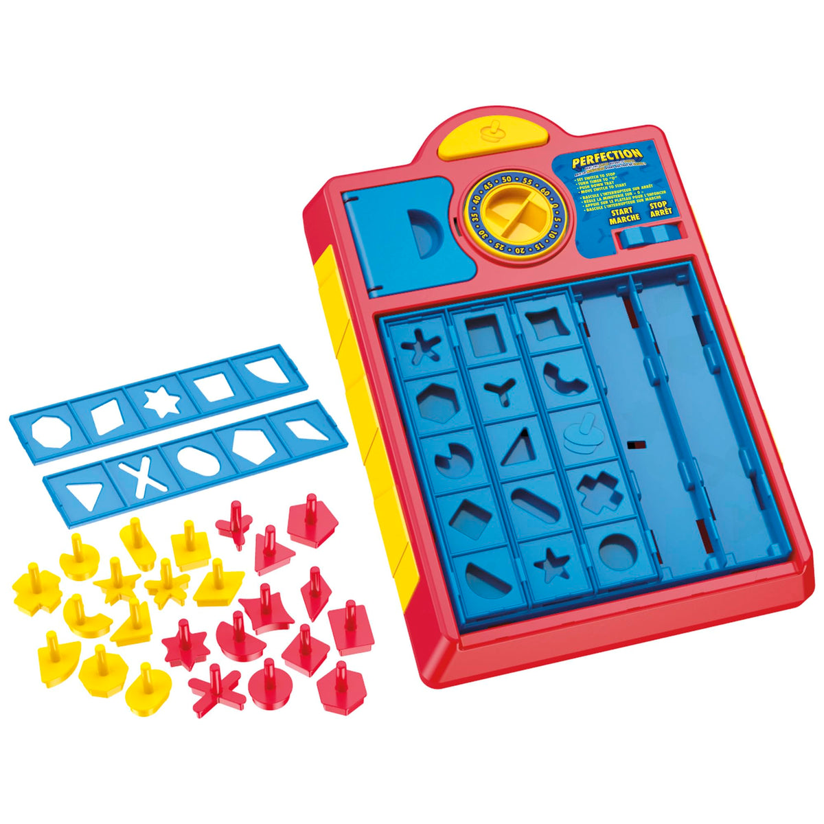 Hasbro Gaming Perfection durable plastic pieces endure repeated play