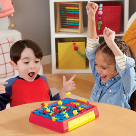 Hasbro Gaming Perfection on-board storage keeps pieces organized