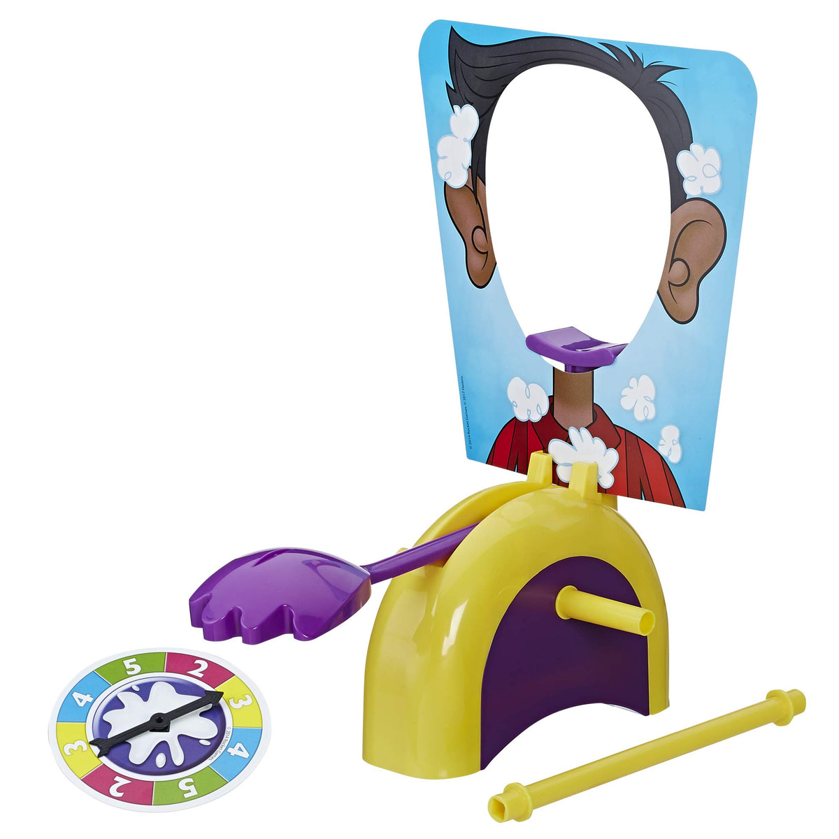 Hasbro Pie Face Arm shown, the suspenseful trigger in play.