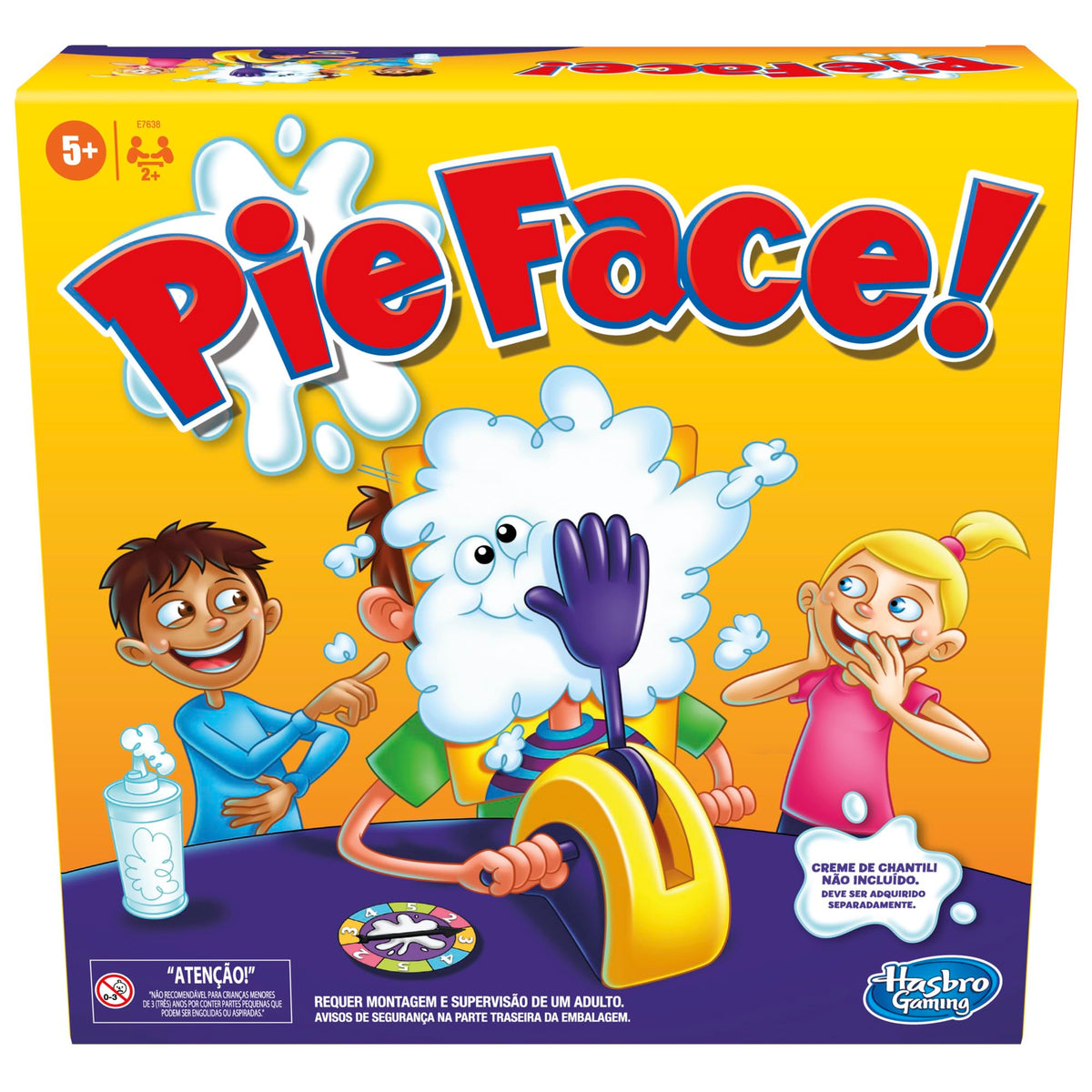 Hasbro Pie Face Game box for family game night and laughs