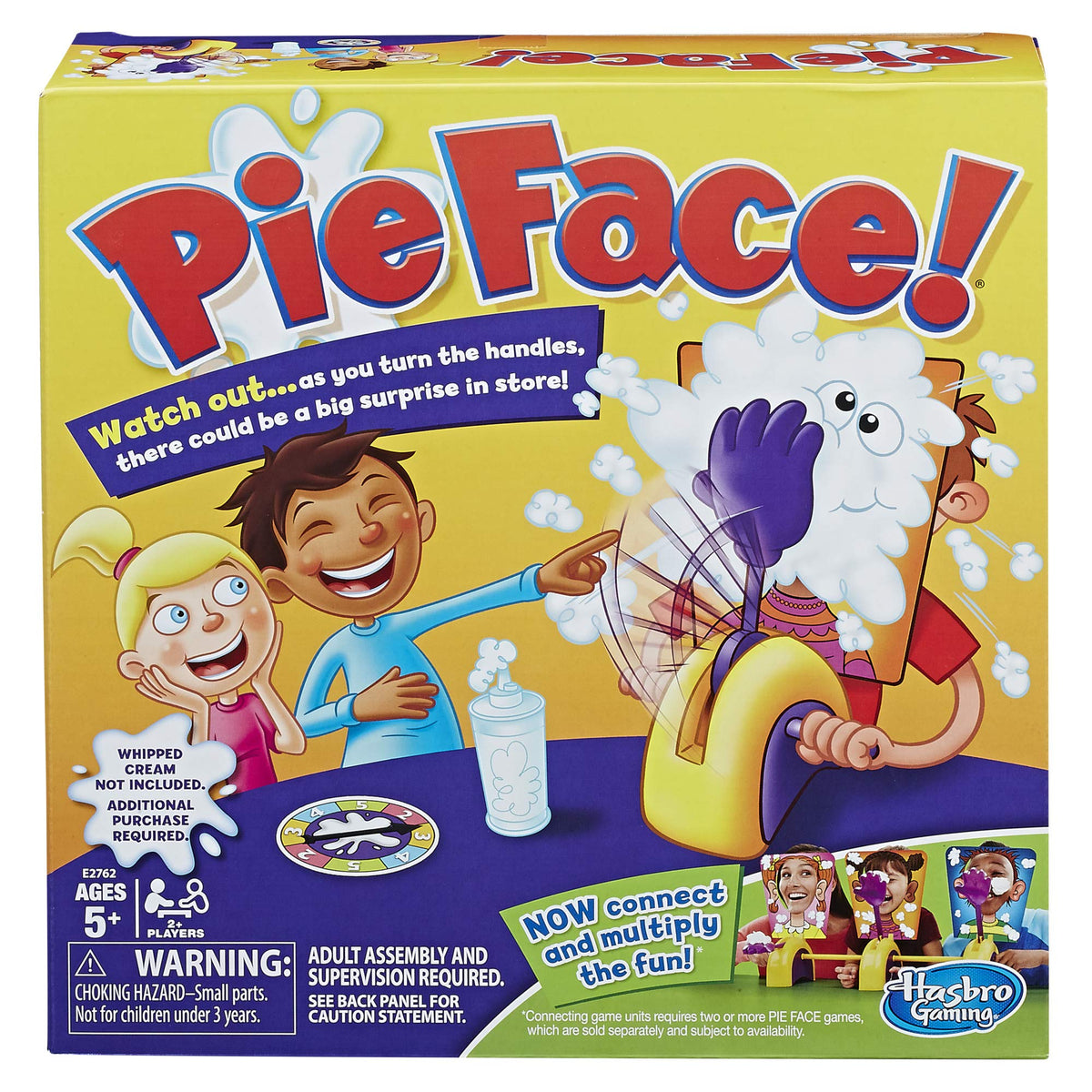 Hasbro Pie Face Game package ready for quick setup and family fun.