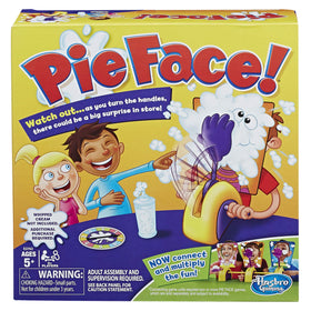 Hasbro Pie Face Game package ready for quick setup and family fun.