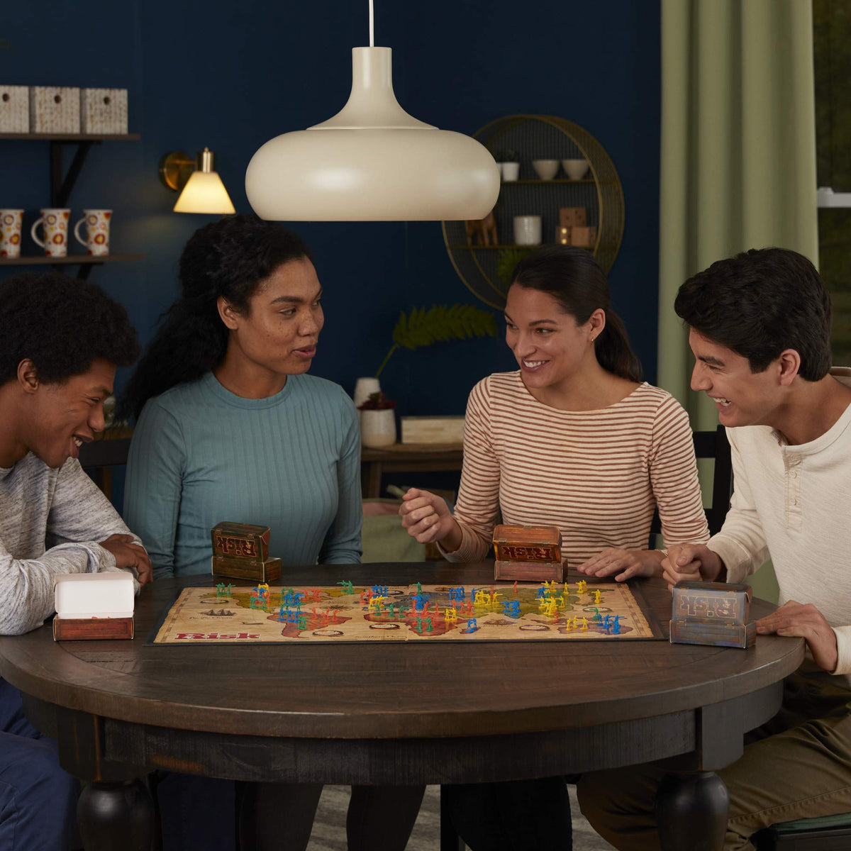 Hasbro Risk board game Alexa skill setup enables hands-free play.