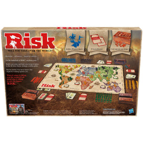 Hasbro Risk board game army pieces detail for immersive battles.