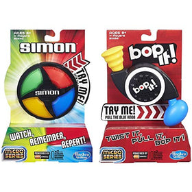 Hasbro Simon Micro Series Game bundle cover—compact handheld play on the go.