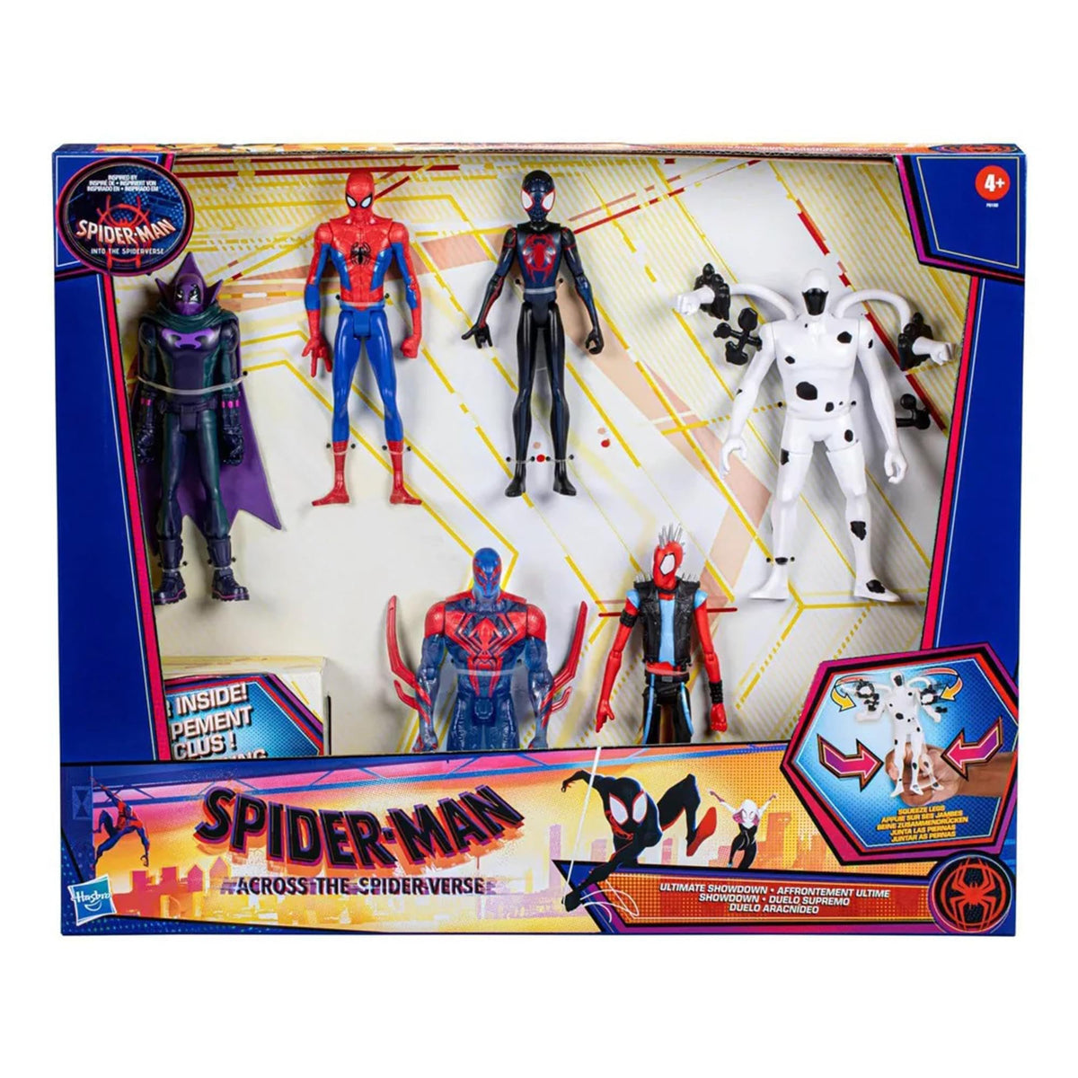 Hasbro Spider-Punk figure for bold, energetic battles.