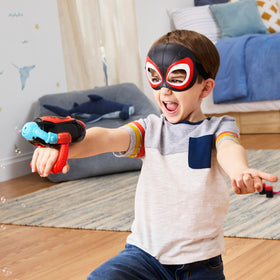 Three-in-one bubble play encourages hands-on superhero imagination.