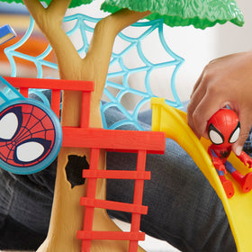 Hasbro Spidey Playground Playset rotating web feature sparks dynamic action storytelling.