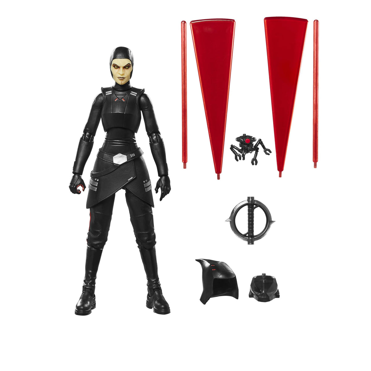 Hasbro STAR WARS Seventh Sister Inquisitor front view shows premium Black Series details.