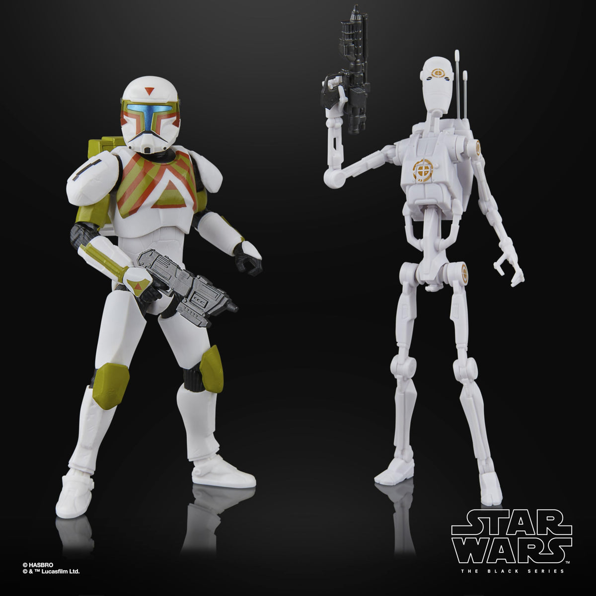 Hasbro STAR WARS window box packaging highlights figure art
