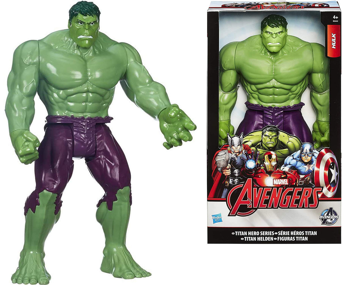 Hasbro Titan Hero Hulk 12inch in heroic pose for imaginative play.