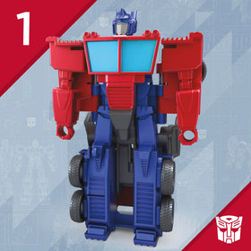 Hasbro Transformers kids playing with 4-inch action figures