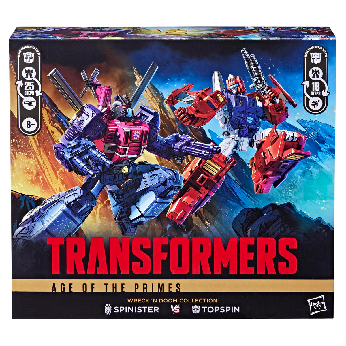 Hasbro Transformers Wreck n Doom Spinister in helicopter mode for imaginative play