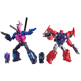 Hasbro Transformers Wreck n Doom Topspin in robot mode for dynamic posing and play