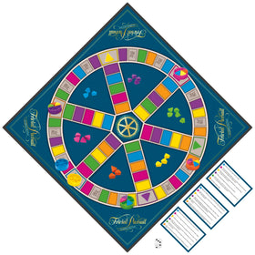 Hasbro Trivial Pursuit six category symbols highlight diverse trivia areas.