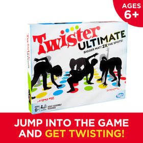 Hasbro Twister Ultimate more spots add color variety for faster rounds.
