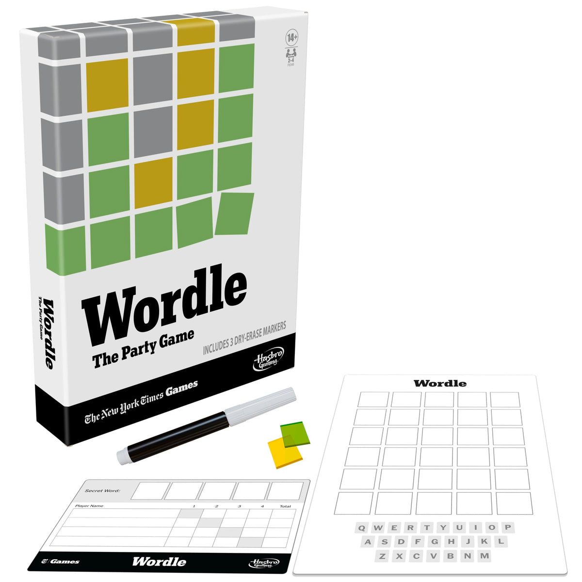 Hasbro Wordle Party Game timed mode adds clock-based challenge.