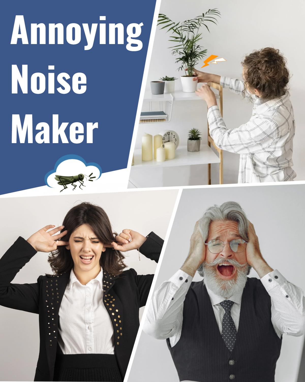 Hasviey cricket noise maker with double-sided tape for quick placement.